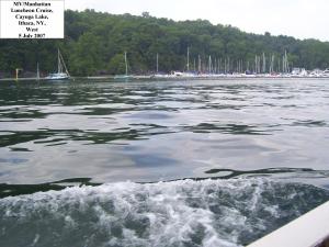 Travelling along the East side of Cayuga Lake, July 2007.
