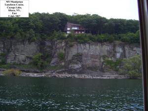 Travelling in the M.V. Manhattan on the east coast of Cayuga Lake